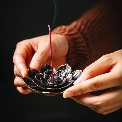 2 Pack Incense Burner, Incense Holder for Sticks, Brass Lotus Incense Stick Holder V1102-B08F3N4H94