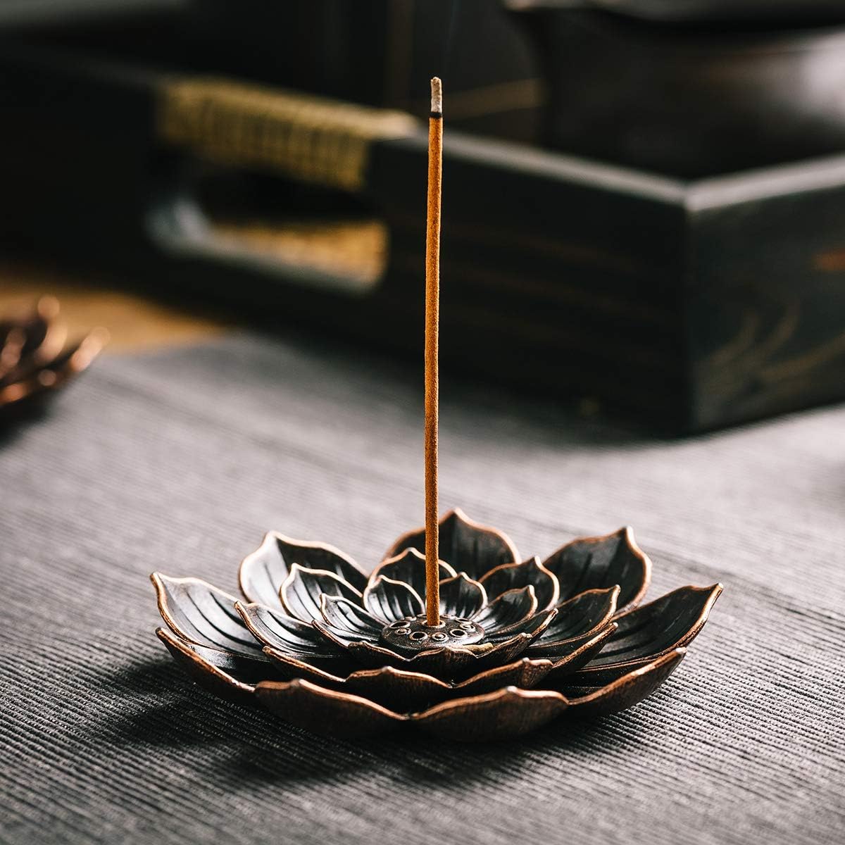2 Pack Incense Burner, Incense Holder for Sticks, Brass Lotus Incense Stick Holder V1102-B08F3N4H94