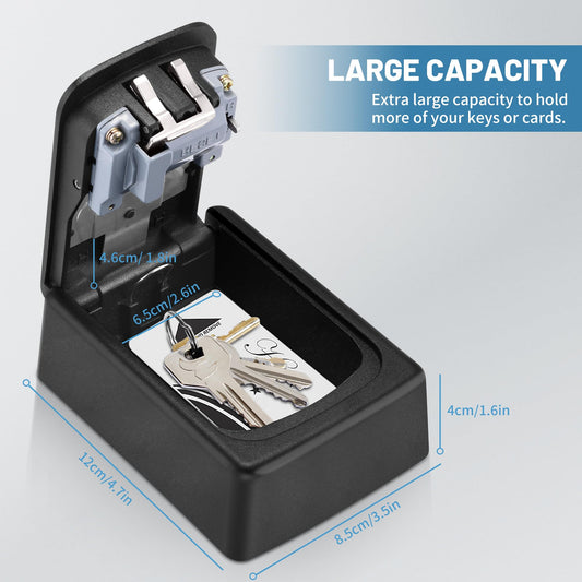Wall-mounted Key Lock Box, Outdoor 4-Digit Weatherproof Lock Box, Large Capacity Lock Box for 5 Keys, Key V1102-B09YV22XDY