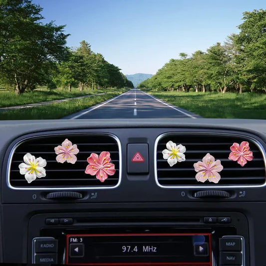 Cute Car Air Freshener Vent Clamp 6 Pcs, Flower Vent Clamp Pink Auto Accessories Interior Aesthetics Ladies V1102-B0CBVDV8BC