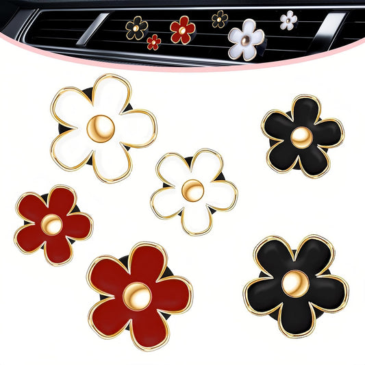 6 Pack Colorful Daisy Flower Car Air Vent Clips Car Air Outlet Freshener Clip for Car Interior Decoration V1102-B0CJCK1997