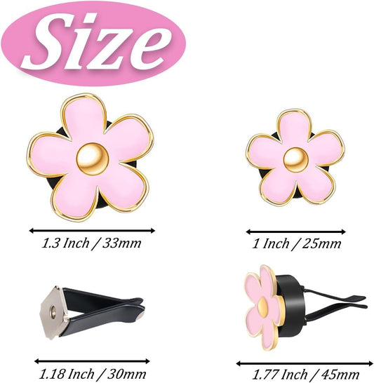 6 PCS Car Air Vent Clips White Daisy Flower Car Air Freshener Clip Air Conditioning Outlet Clip for Car V1102-B0CW63P7BS