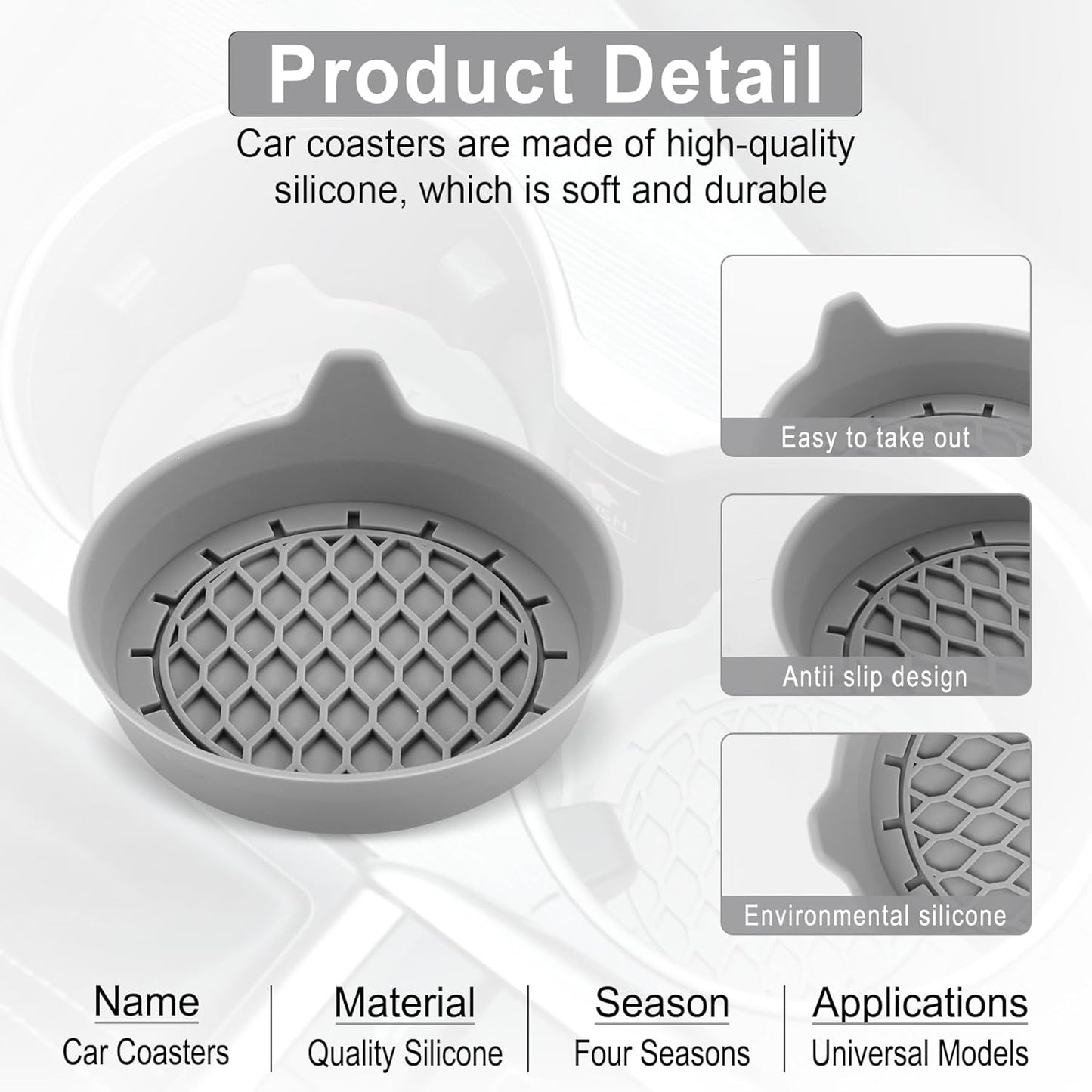 Car Cup Holder Coaster, Silicone Cup Holder Insert, Universal Anti-Slip Cup Holder, Auto Accessories Interior V1102-B0CWQ78C9F