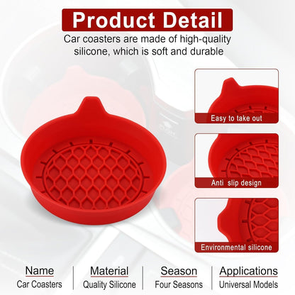 Car Cup Holder Coaster, Silicone Cup Holder Insert, Universal Non-Slip Cup Holder, Auto Accessories Interior V1102-B0CWQ7JGCV