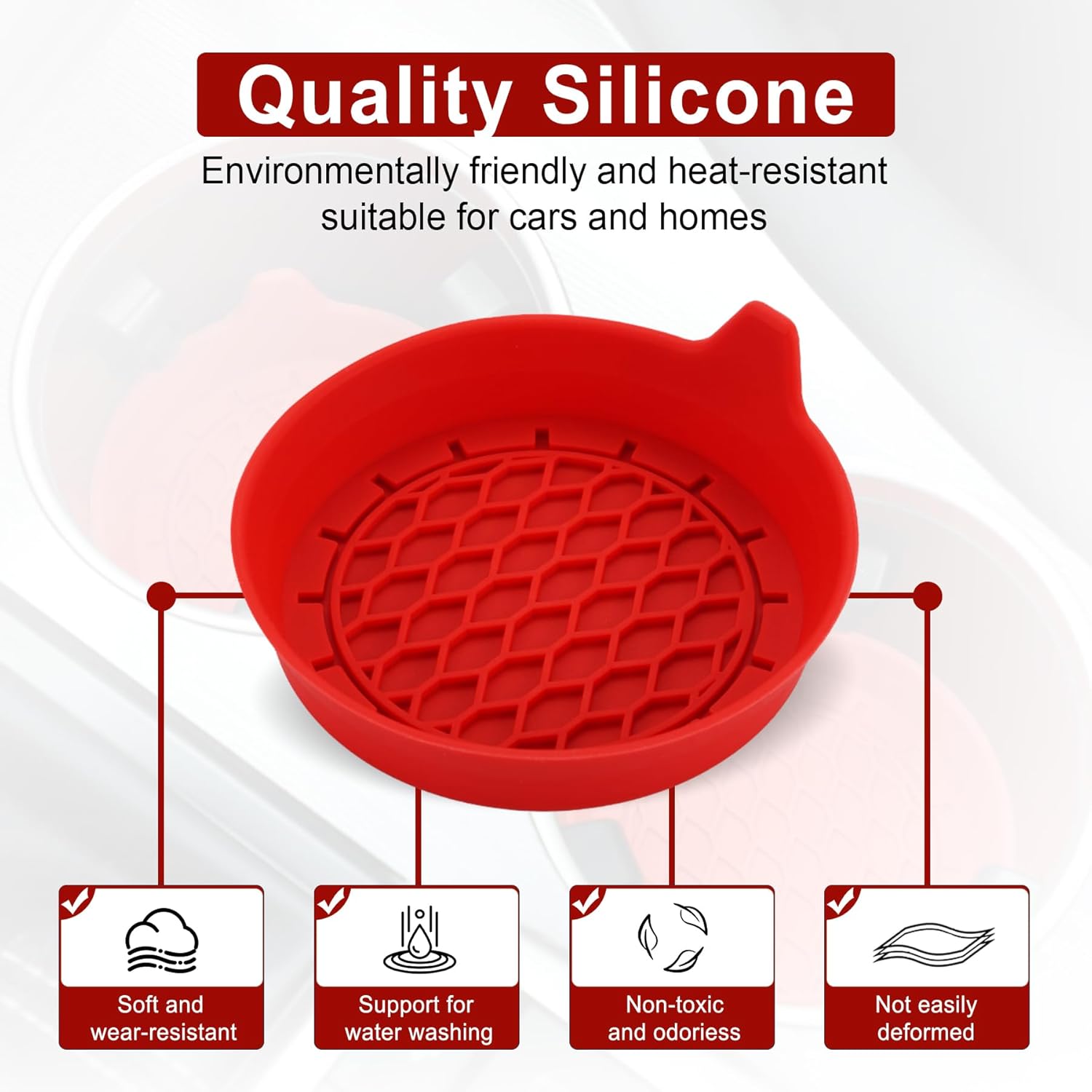 Car Cup Holder Coaster, Silicone Cup Holder Insert, Universal Non-Slip Cup Holder, Auto Accessories Interior V1102-B0CWQ7JGCV