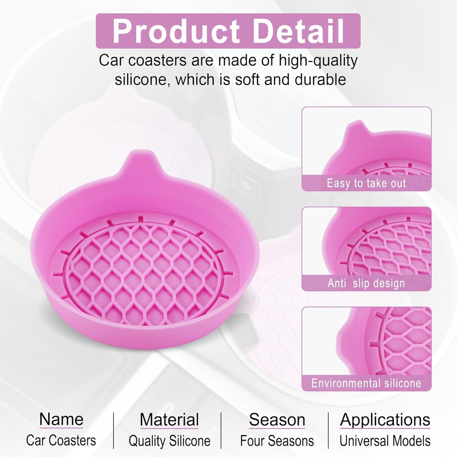 Car Cup Holder Coaster, Silicone Cup Holder Insert, Universal Non-Slip Cup Holder, Auto Accessories Interior V1102-B0CWQ7ZFWB