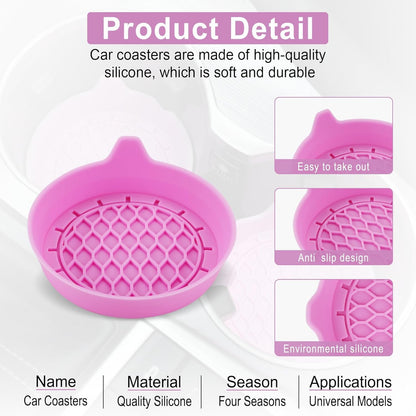 Car Cup Holder Coaster, Silicone Cup Holder Insert, Universal Non-Slip Cup Holder, Auto Accessories Interior V1102-B0CWQ7ZFWB