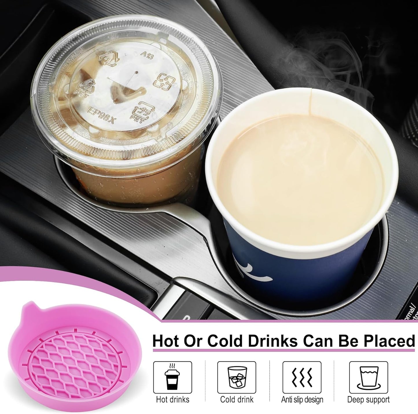 Car Cup Holder Coaster, Silicone Cup Holder Insert, Universal Non-Slip Cup Holder, Auto Accessories Interior V1102-B0CWQ7ZFWB