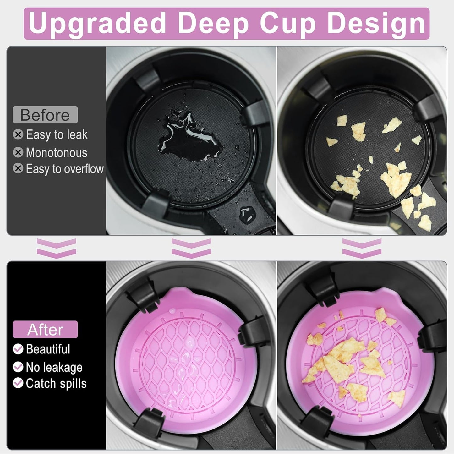 Car Cup Holder Coaster, Silicone Cup Holder Insert, Universal Non-Slip Cup Holder, Auto Accessories Interior V1102-B0CWQ7ZFWB