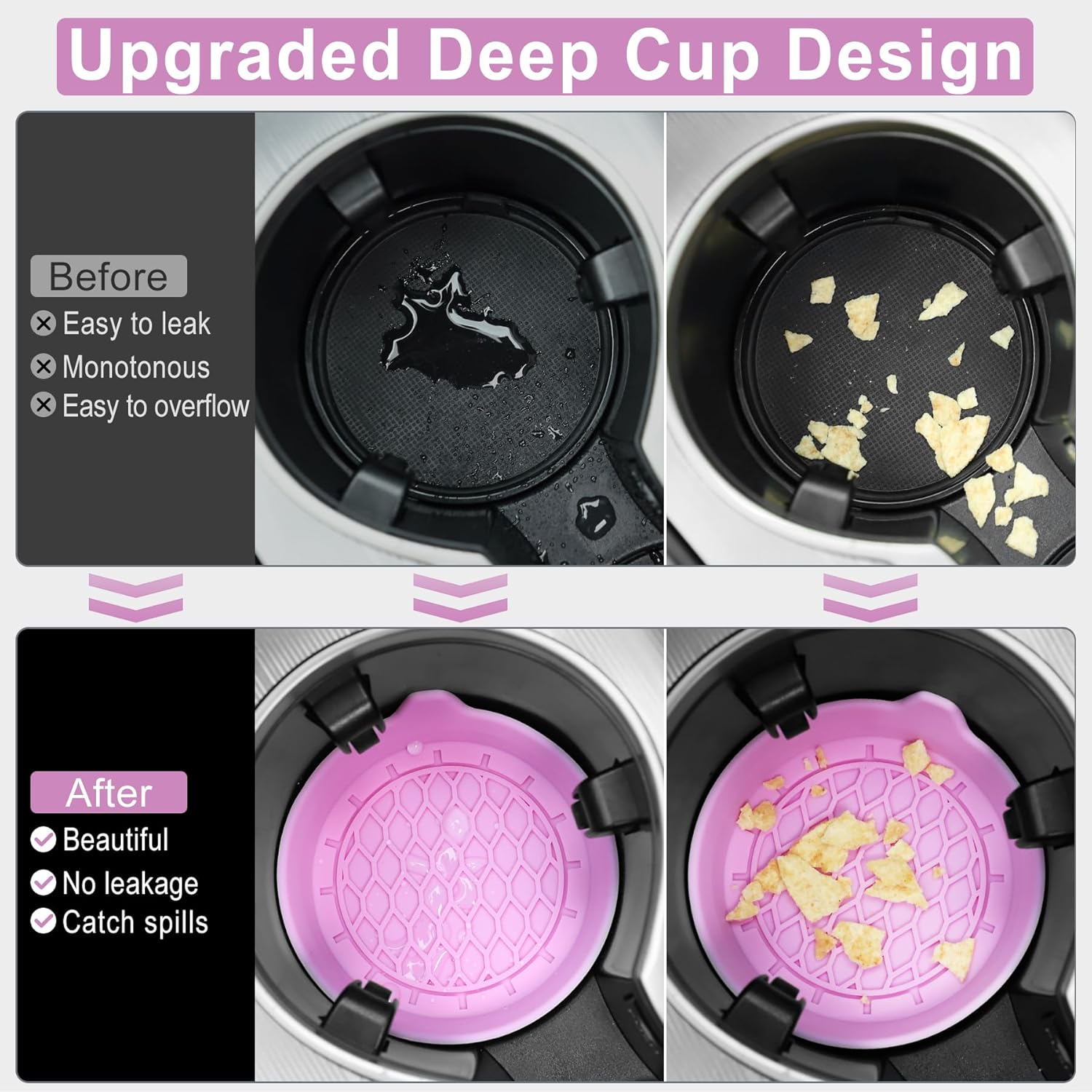 Car Cup Holder Coaster, Silicone Cup Holder Insert, Universal Non-Slip Cup Holder, Auto Accessories Interior V1102-B0CWQ7ZFWB