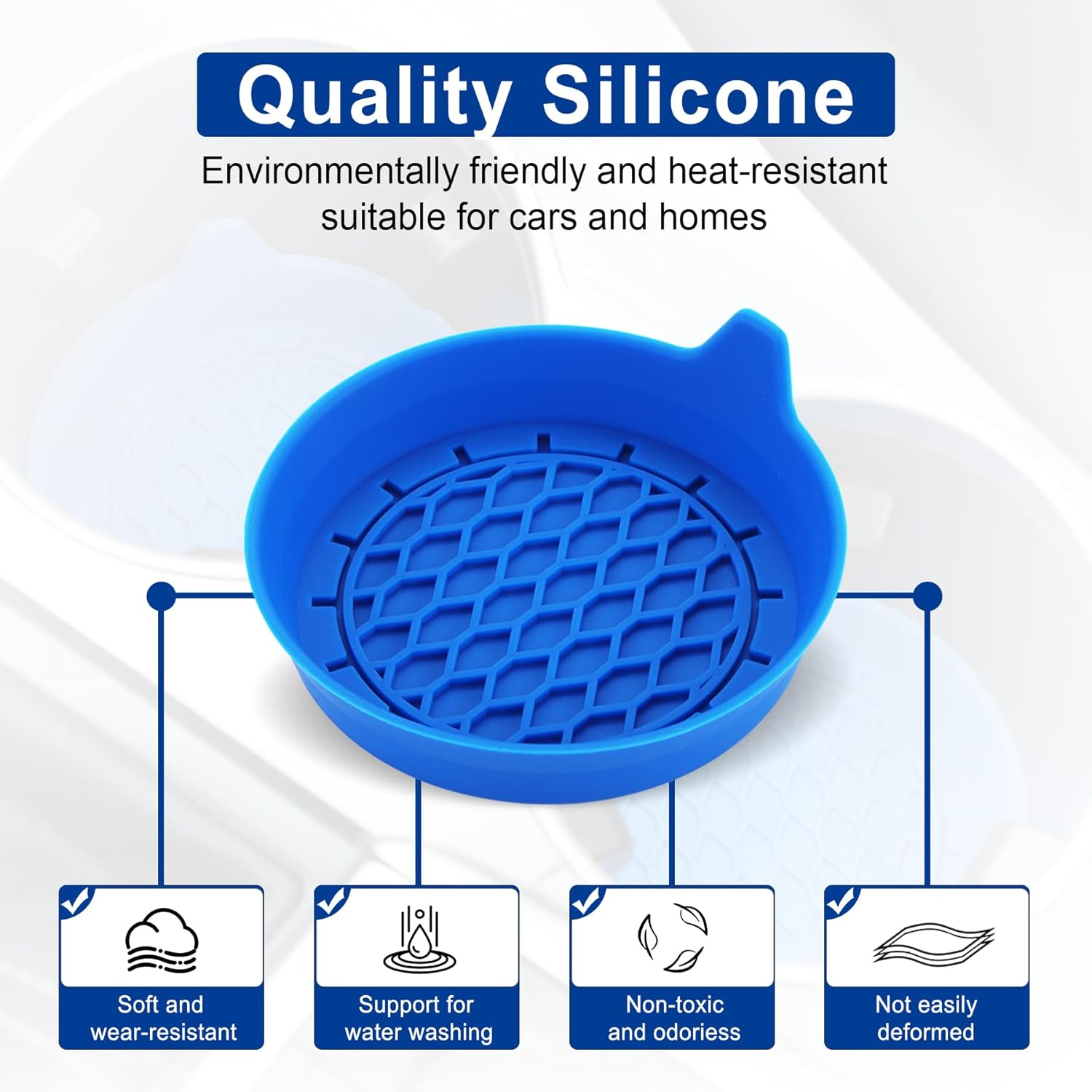 Car Cup Holder Coaster, Silicone Cup Holder Insert, Universal Non-Slip Cup Holder, Auto Accessories Interior V1102-B0CWQ8167J