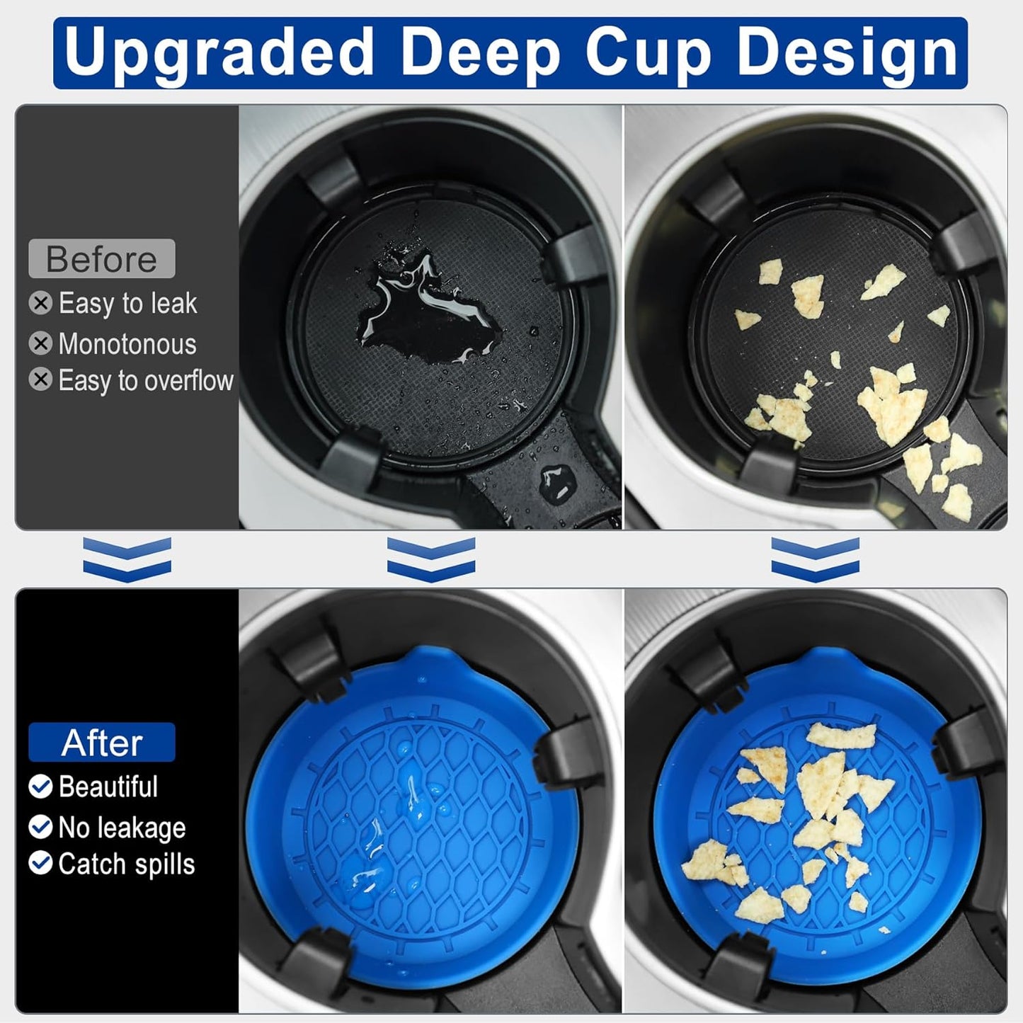 Car Cup Holder Coaster, Silicone Cup Holder Insert, Universal Non-Slip Cup Holder, Auto Accessories Interior V1102-B0CWQ8167J