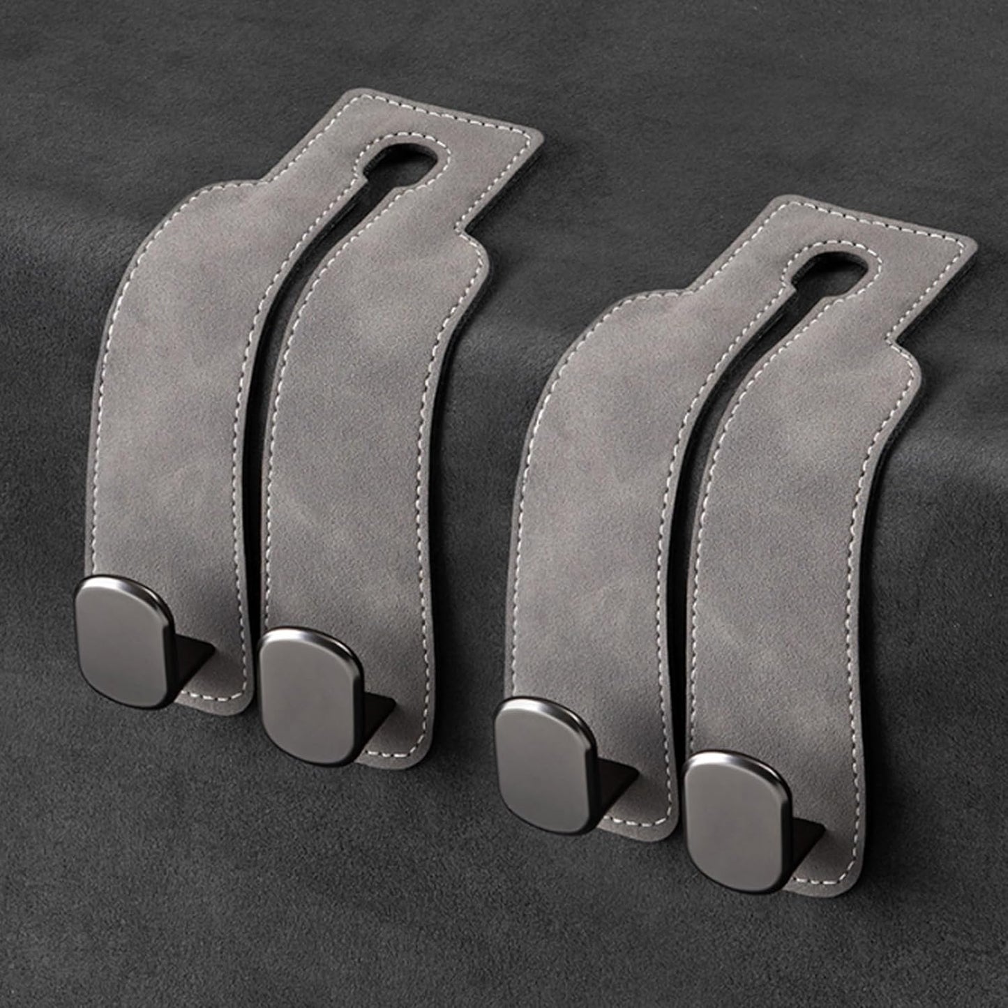 Car Headrest Hook, Car Hook for Wallet & Bag, Car Wallet Hook (Grey - Pack of 2) V1102-B0CX1C2CHY