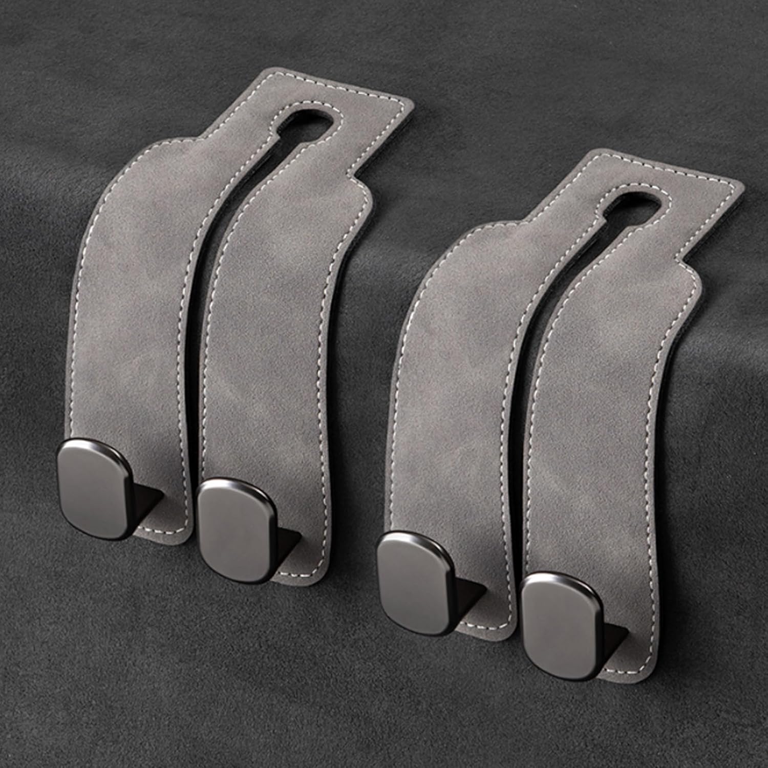 Car Headrest Hook, Car Hook for Wallet & Bag, Car Wallet Hook (Grey - Pack of 2) V1102-B0CX1C2CHY