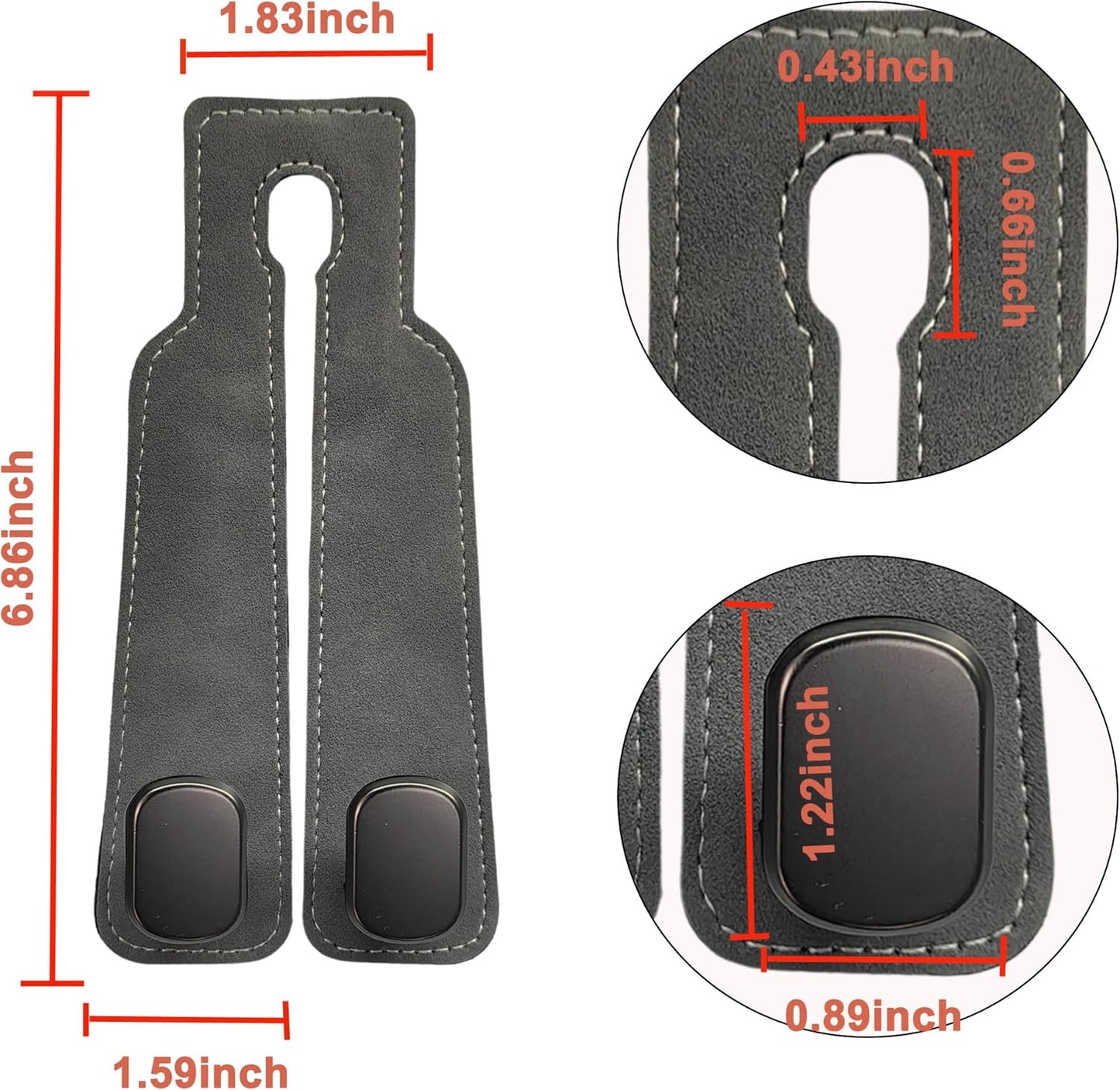 Car Headrest Hook, Car Hook for Wallet & Bag, Car Wallet Hook (Grey - Pack of 2) V1102-B0CX1C2CHY