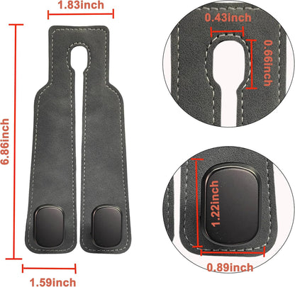 Car Headrest Hook, Car Hook for Wallet & Bag, Car Wallet Hook (Grey - Pack of 2) V1102-B0CX1C2CHY