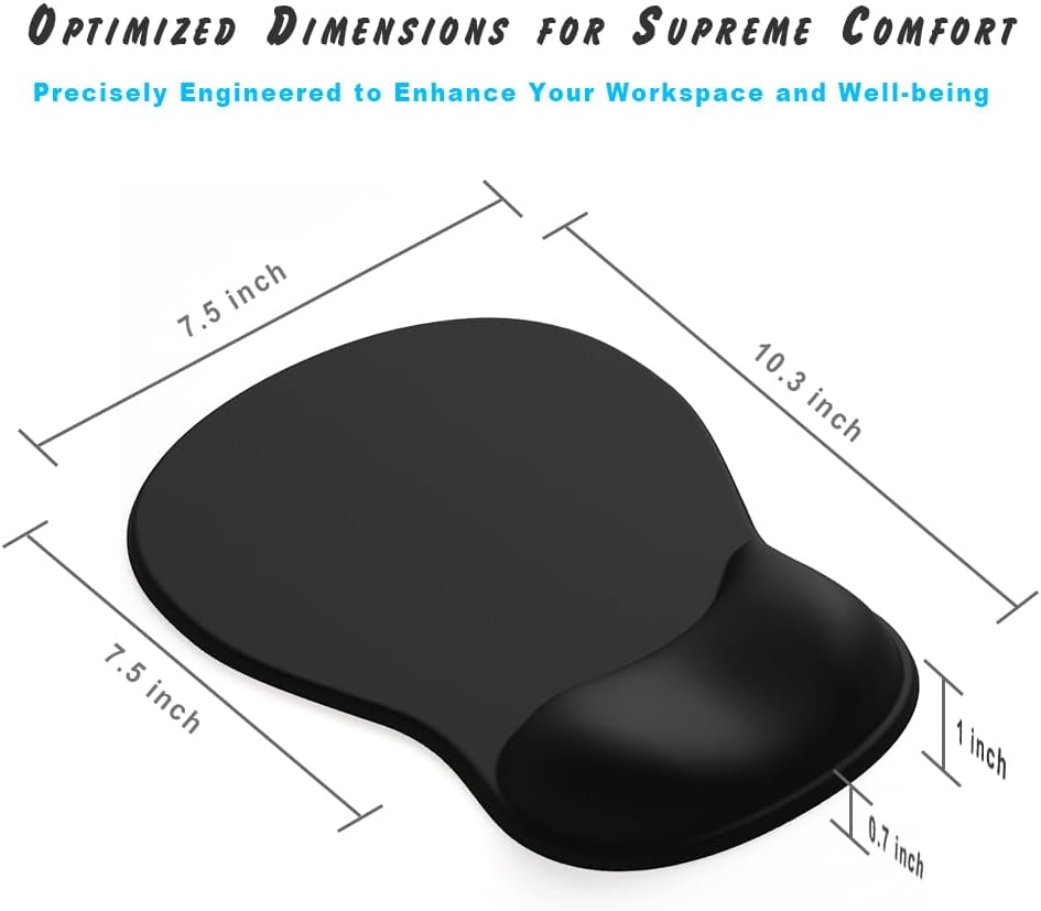 Gel Wrist Rest Mouse Pad - Ergonomic Office Mouse Pad with Wrist Support - Non-Slip, Design Desktop Accessory V1102-B0D3RSDDQT