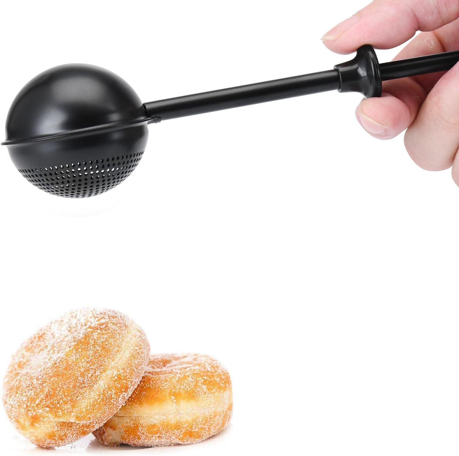 Flour Duster, One-Hand Operation, 304 Stainless Steel Powder Sugar Bowl Dusting Duster, Dusting Flour Sieve, V1102-B0F6LFJ6R5