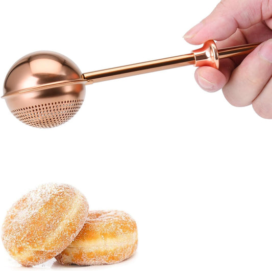 Flour Duster, One-Hand Operation, 304 Stainless Steel Powder Sugar Bowl Dusting Duster, Dusting Flour V1102-B0F6LLM811