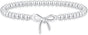 Women's Silver Bracelet, Silver Elastic Beaded Bracelet, Handmade Ball Accent Bracelet, Elegant Silver V1102-B0FH6S6J48