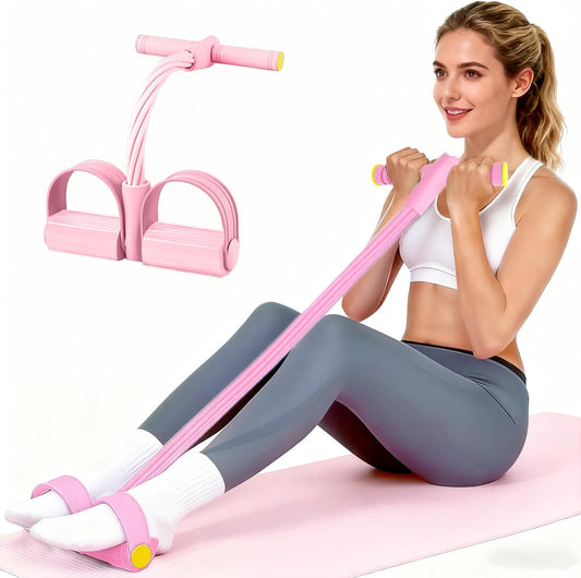 Pedal Resistance Bands with Handles, Upgrade 6-Tubes Manual Tension Training Pedal, Natural Rubber Foot Pedal V1102-B0FMQ5DY8W