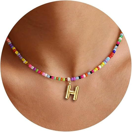 Colorful Initial Necklaces Graduation Gifts for Girls Kids Teens, 6-18 Year Old Girl Birthday Gift Teen Girl V1102-B0FR39LN96
