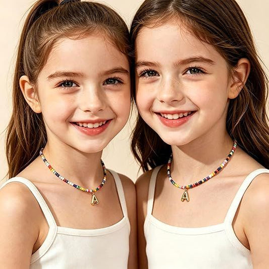 Colorful Initial Necklaces Graduation Gifts for Girls Kids Teens, 6-18 Year Old Girl Birthday Gift Teen Girl V1102-B0FR39LN96