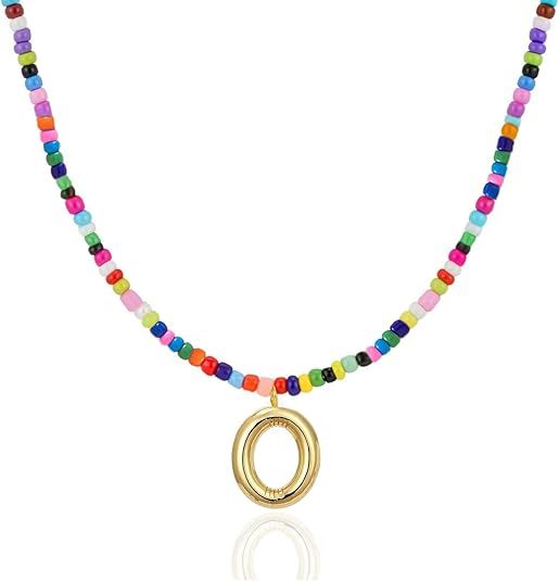 Colorful Initial Necklaces Graduation Gifts for Girls Kids Teens, 6-18 Year Old Girl Birthday Gift Teen Girl V1102-B0FR39LYV6