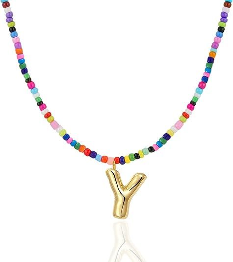 Colorful Initial Necklaces Graduation Gifts for Girls Kids Teens, 6-18 Year Old Girl Birthday Gift Teen Girl V1102-B0FR3BRHBN