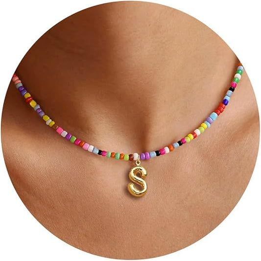 Colorful Initial Necklaces Graduation Gifts for Girls Kids Teens, 6-18 Year Old Girl Birthday Gift Teen Girl V1102-B0FR3C9BP1