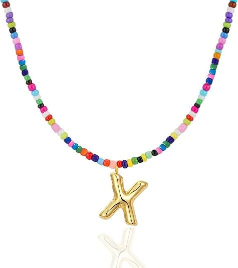 Colorful Initial Necklaces Graduation Gifts for Girls Kids Teens, 6-18 Year Old Girl Birthday Gift Teen Girl V1102-B0FR3CFJC6