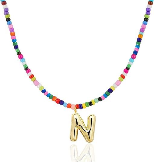Colorful Initial Necklaces Graduation Gifts for Girls Kids Teens, 6-18 Year Old Girl Birthday Gift Teen Girl V1102-B0FR3CWBY7