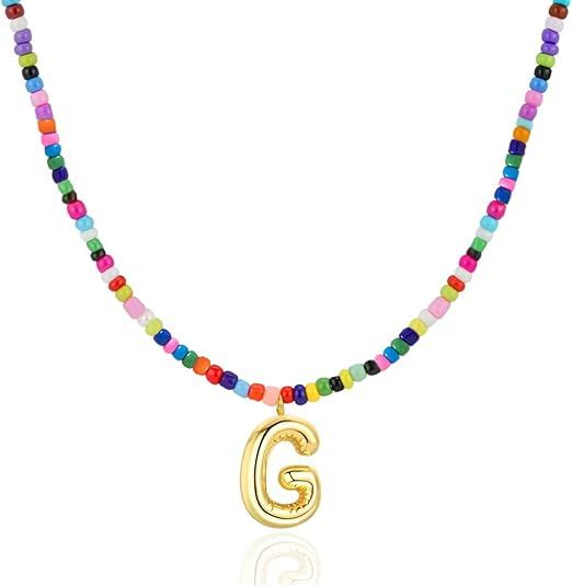 Colorful Initial Necklaces Graduation Gifts for Girls Kids Teens, 6-18 Year Old Girl Birthday Gift Teen Girl V1102-B0FR3GK2G6