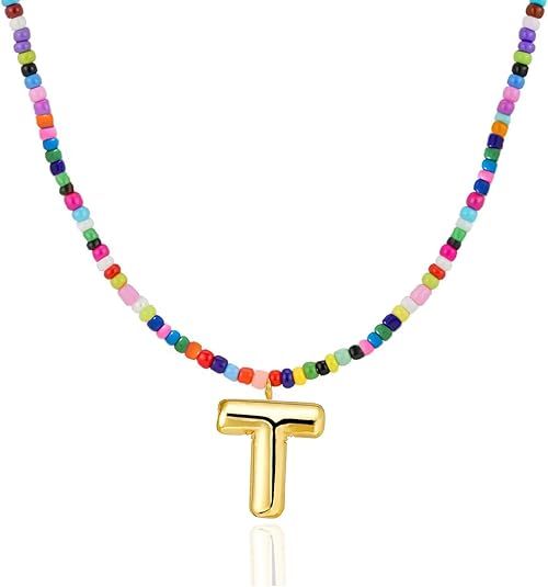 Colorful Initial Necklaces Graduation Gifts for Girls Kids Teens, 6-18 Year Old Girl Birthday Gift Teen Girl V1102-B0FR3HQ9CF