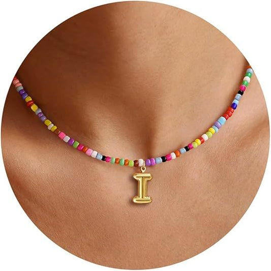 Colorful Initial Necklaces Graduation Gifts for Girls Kids Teens, 6-18 Year Old Girl Birthday Gift Teen Girl V1102-B0FR3HV8GC