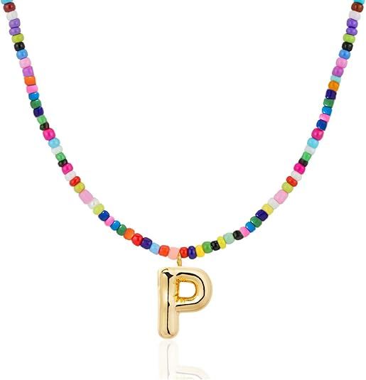 Colorful Initial Necklaces Graduation Gifts for Girls Kids Teens, 6-18 Year Old Girl Birthday Gift Teen Girl V1102-B0FR3KBBH4