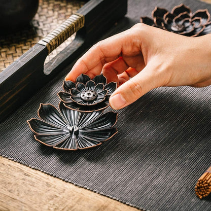 3 Pack Brass Lotus Incense Holder, Incense Sticks Burner, Incense Ash Catcher V1102-B0FSKR3JGT