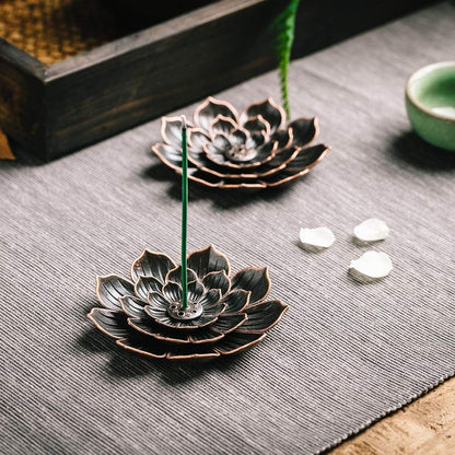 3 Pack Brass Lotus Incense Holder, Incense Sticks Burner, Incense Ash Catcher V1102-B0FSKR3JGT
