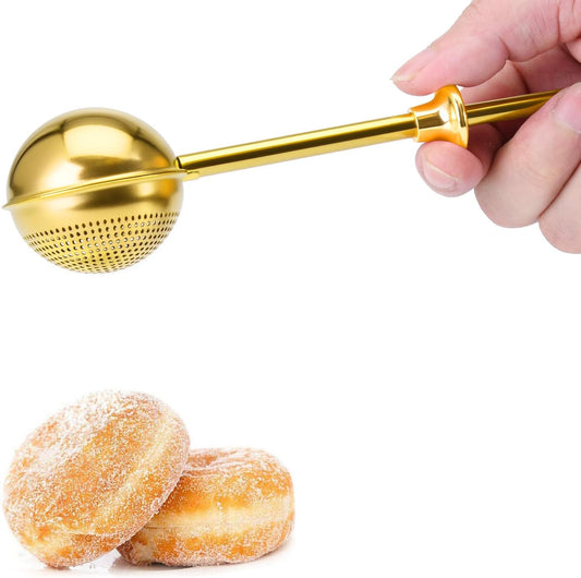 Flour Duster, One-Hand Operation, 304 Stainless Steel Powdered Sugar Bowl Duster, Dusting Flour Sieve, Gift V1102-B0FVSNCV5Y
