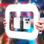 Smart Dual-Mode Fill Light|One-Touch Color Temperature Switching + Stepless Dimming, Portable Ring Light with V1102-BGD001