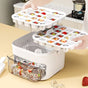 1PC Refrigerator Ice Cube Mold, Manual Press Two-Layer Design, Large Capacity Food-Grade PP Material, V1102-BIZBMJ001