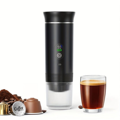 BALCK Upgraded Portable Coffee Maker with Temperature and Power Display, USB-C Charging, Self-Heating & Cold V1102-BXSKFJ001