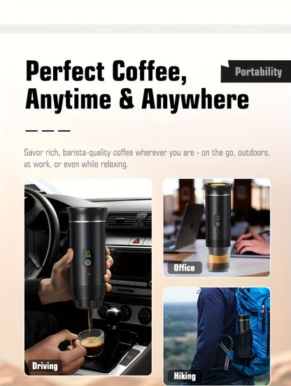 BALCK Upgraded Portable Coffee Maker with Temperature and Power Display, USB-C Charging, Self-Heating & Cold V1102-BXSKFJ001