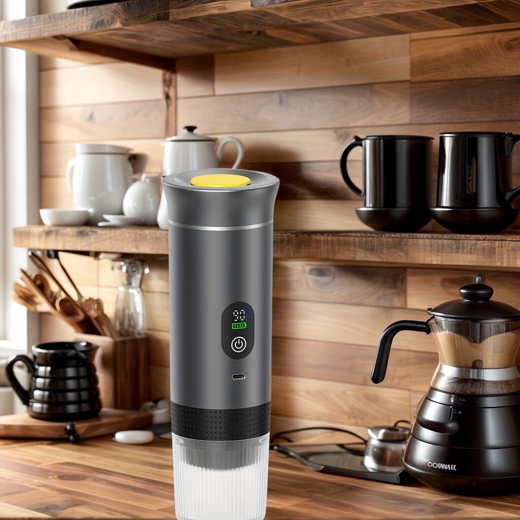 BALCK Upgraded Portable Coffee Maker with Temperature and Power Display, USB-C Charging, Self-Heating & Cold V1102-BXSKFJ001