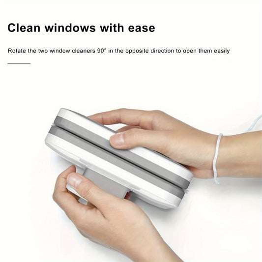"Turn & Clean: The 90 degrees Rotating Window Cleaner That Does Both Sides at Once!" V1102-CBLSJ001