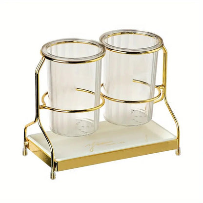 Transparent gold ink color Luxury Wall-Mounted Cutlery Holder, Household Knife Fork Spoon Organizer, New V1102-DCSHJ004