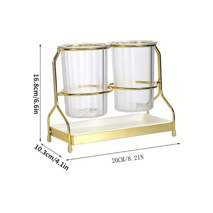 Transparent gold ink color Luxury Wall-Mounted Cutlery Holder, Household Knife Fork Spoon Organizer, New V1102-DCSHJ004
