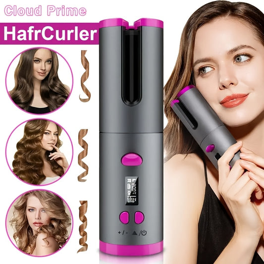 USB LCD Wireless Charging Automatic Portable Hair Curler Smart Home Personal Care Appliance Mini Hair Curling V1102-DDJFB001