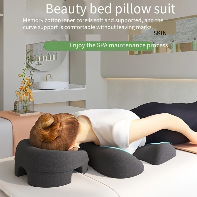 Comfort Zoning, No Fatigue-Ergonomic Beauty Bed Pillow Set(dark gray) V1102-DGNAMZ001