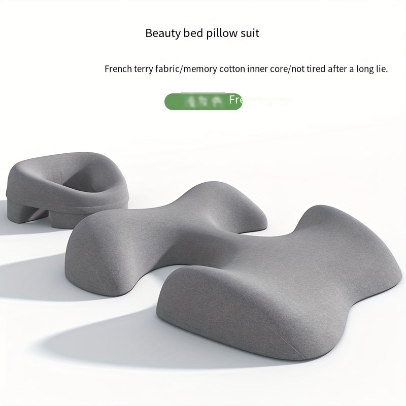 Comfort Zoning, No Fatigue-Ergonomic Beauty Bed Pillow Set(dark gray) V1102-DGNAMZ001